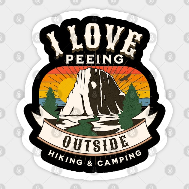 I Love Peeing Outside Sticker by jiromie